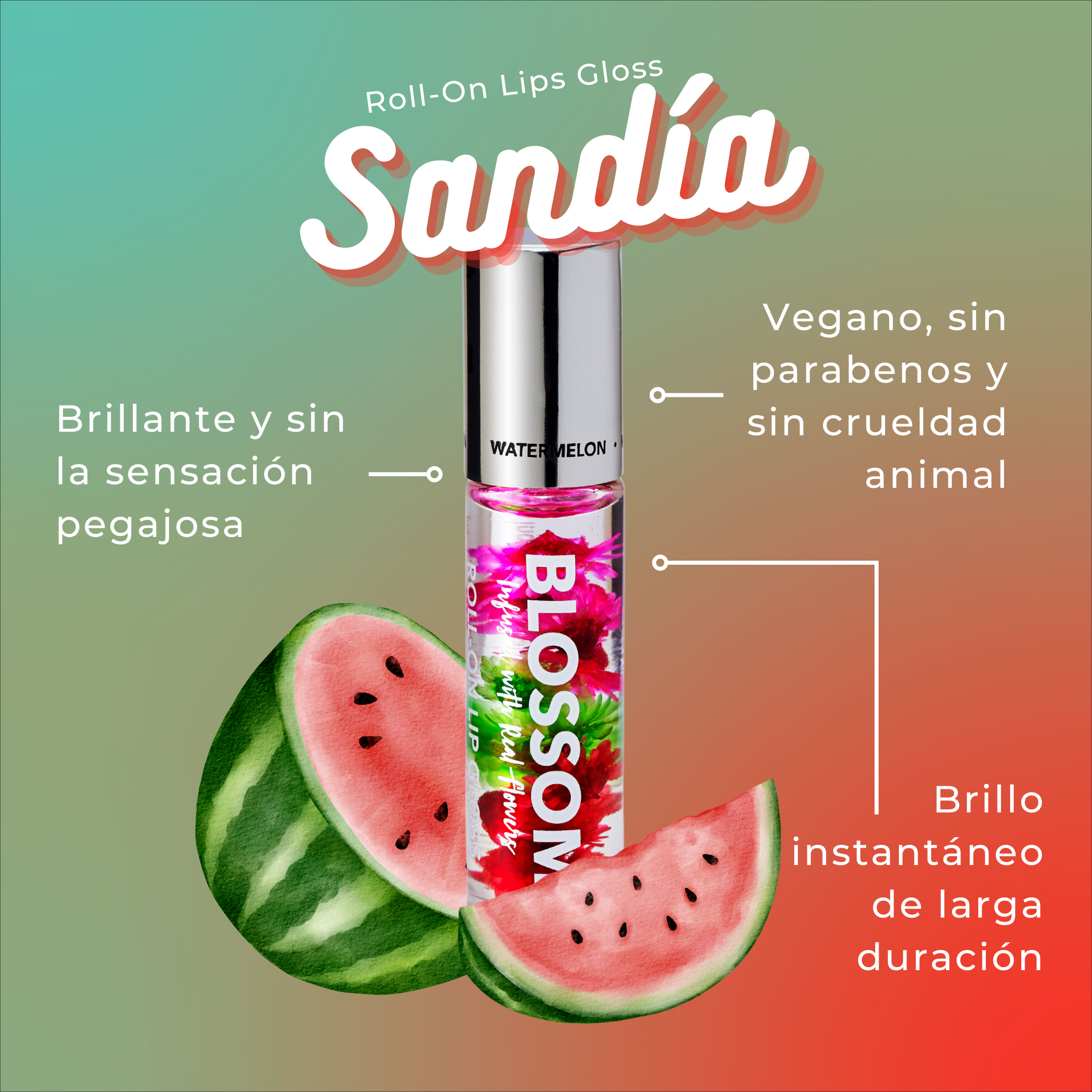 Kit de Roll-on Lip Gloss 3 piezas