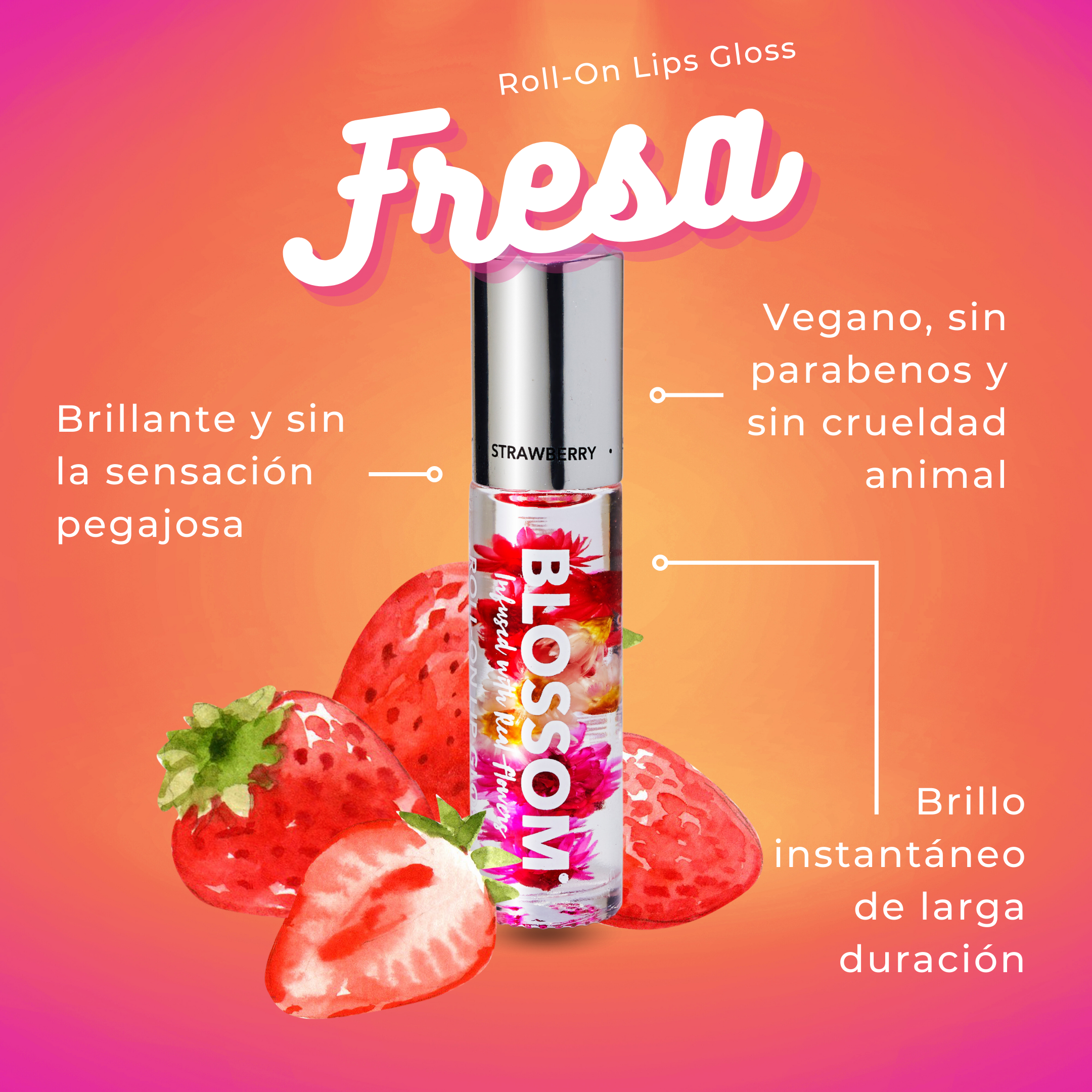 Roll-on Lip Gloss Fruta de la Pasion